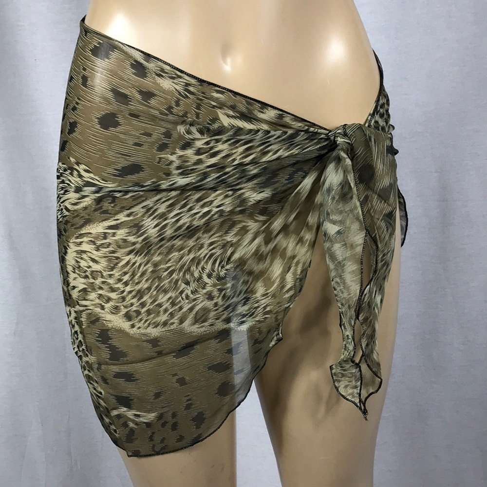Zuliana Animal Print Sheer Swim Coverup